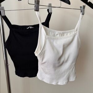 Elegant Black and White Camisole Set